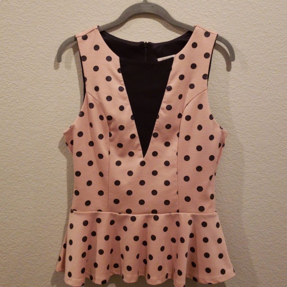 POLKADOT Peplum Top